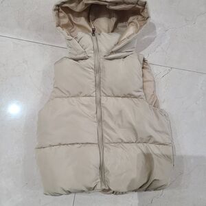 Kids Beige Puffer Vest